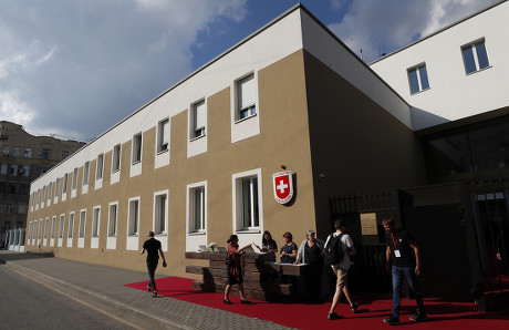 Opening ceremony of the new Swiss embassy building in Moscow, Russian Federation - 18 Jun 2019